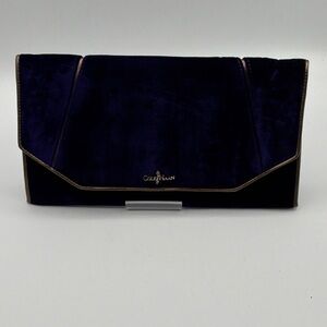 Cole Haan Deep Blue Velvet Clutch